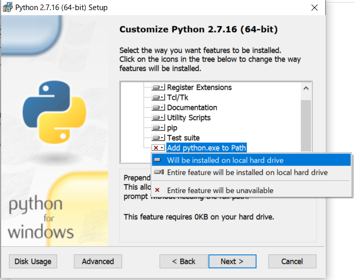 Microsoft Visual C++ Compiler for Python 2.7