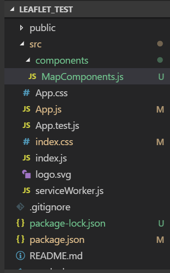 MapComponents.jsが追加されたフォルダ